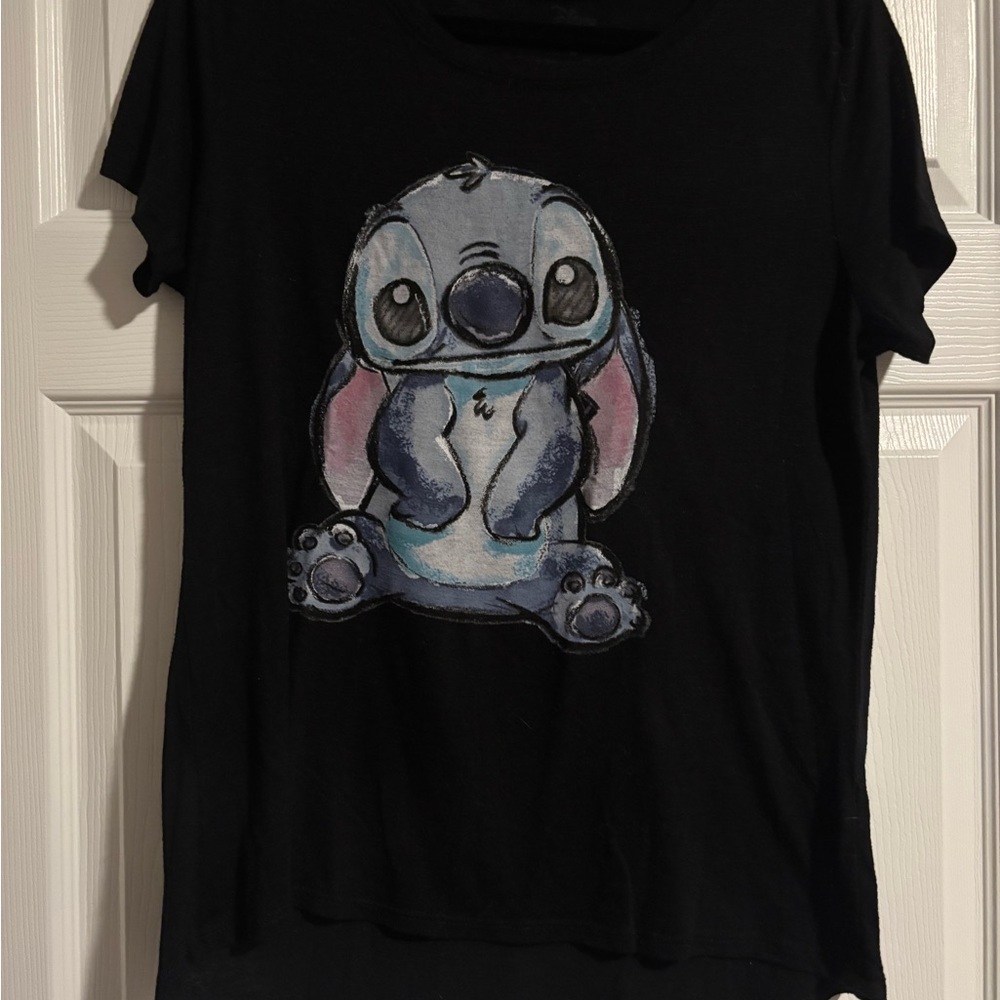 Disney Black Tee with Blue Cartoon Character